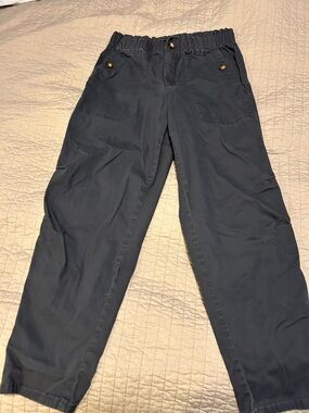 Democracy Women's Barrel LegTrousers in Dark Blue/Gray